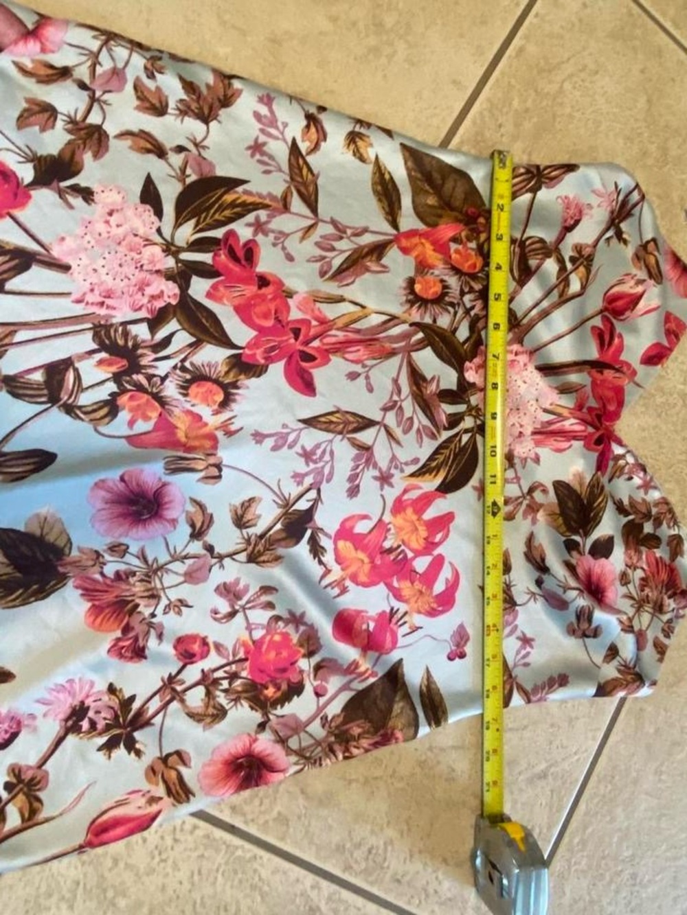 Victoria's Secret Light Blue Floral Slip Dress with Pink Accents - Picture 5 of 8